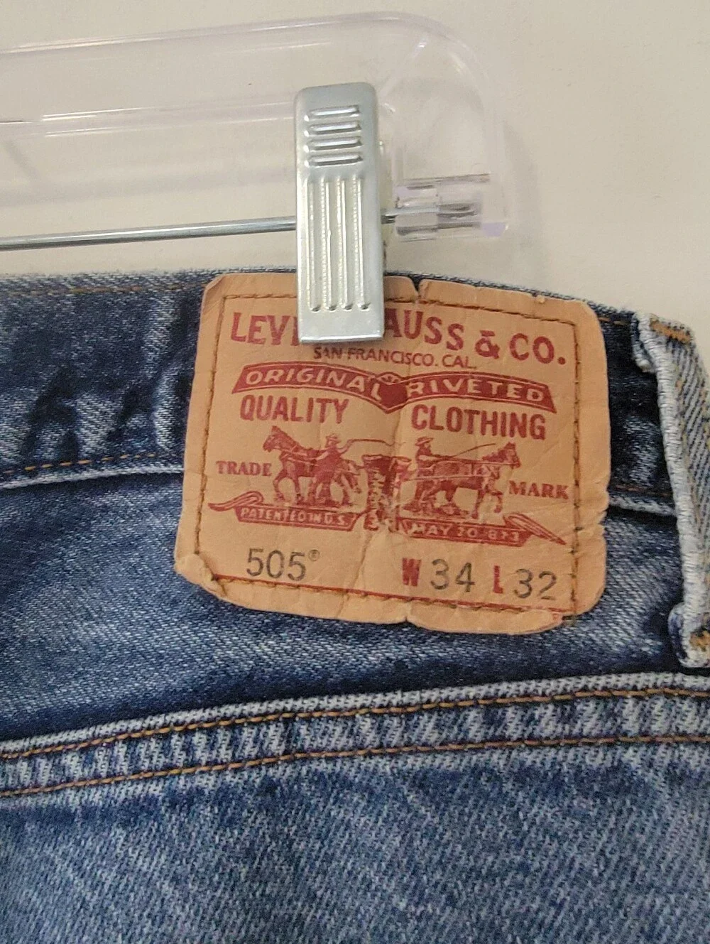 Levi's light blue straight jeans